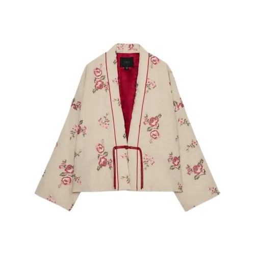 ZARA Бежевый Женские пуховики