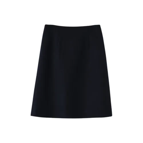 Late White Темно-синий Женские Повседневные Короткие Юбки