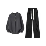 2251 Серый топ + 669 Черные штаны