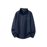 [Замок Температура Анти-Отек] Темно-синий (Язык цветов Линия Логотип на груди)