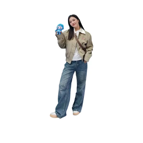 HAPG Белый Ожерелье-чокер Хаки Пальто Женские Куртки