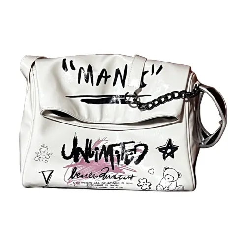 Moonshine ПУ (полиуретан) Сумка через плечо Стандартная Женская Граффити Белый