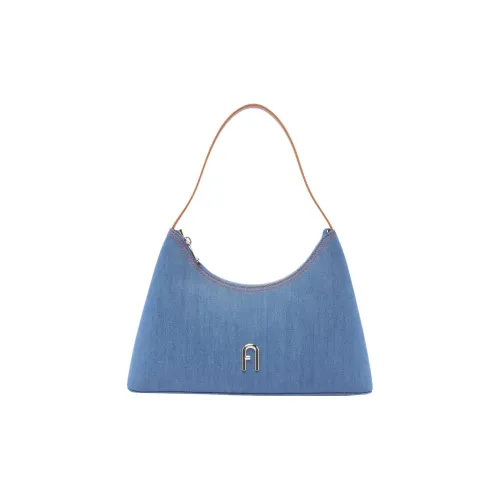 Furla Diamante Хлопок Подмышечный Сумка на плечо Женская Синяя