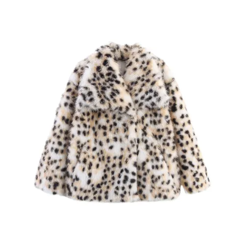 Devanro Леопардовый принт Женские Меховые изделия
