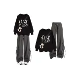 001 Черный Свитшот с Флисовой Подкладкой + 701 Серые Штаны