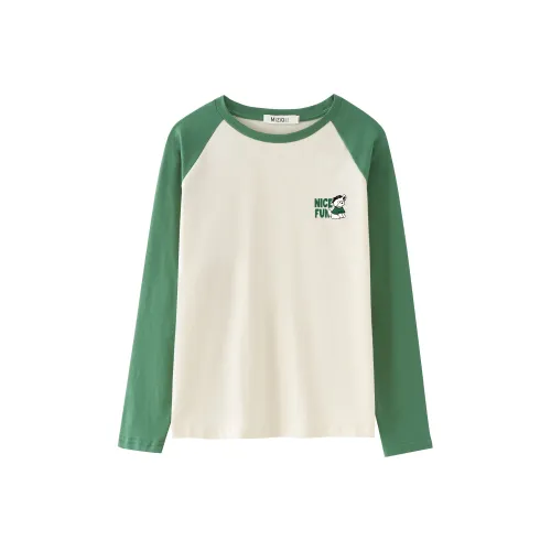 MIZIQI Реглан с длинным рукавом футболка женская