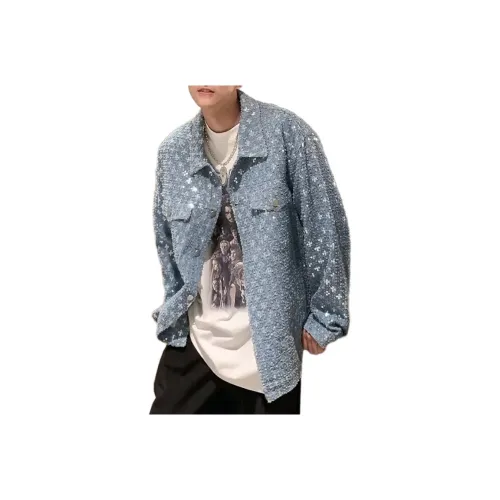 THINGYLAB Синий Мужской Джинсовые Куртки