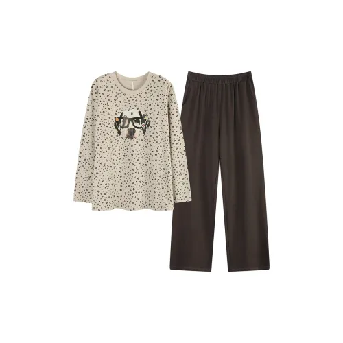 DAMOS·LOVE Весенний и Осенний Комплект Пижам Женские