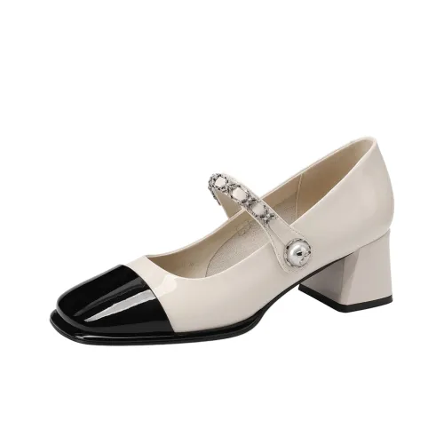 Mulinsen Грубый каблук Мэри Джейн Туфли Примерно 5,1 см Женские