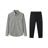 Gray + Black Casual Pants  
Серый + Черный Повседневные Брюки