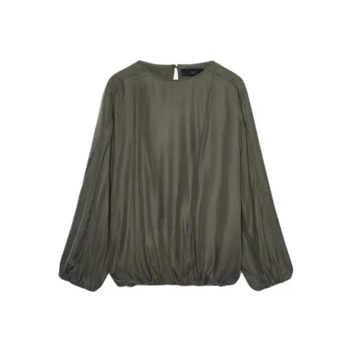 ZARA ZW Series Рукав-буф T Рубашка Женская