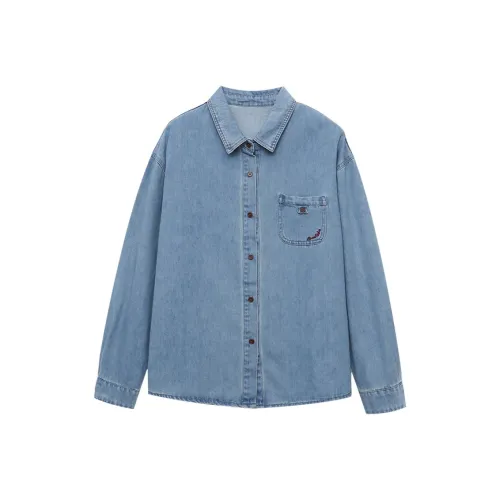 CHARM PICK Светло-синие женские рубашки