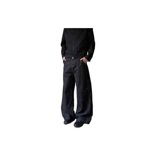 RUXU Оригинальный Черный Деним Унисекс Джинсы