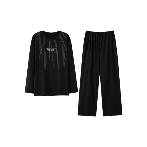 Kerener Черный Мужской Пижамный Комплект