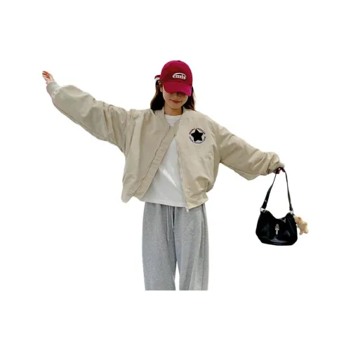 YICHEN Экрю Женские Куртки