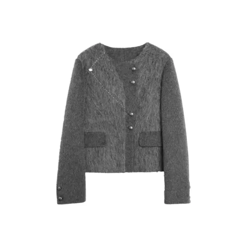 ELLE Темно-серый женский пальто