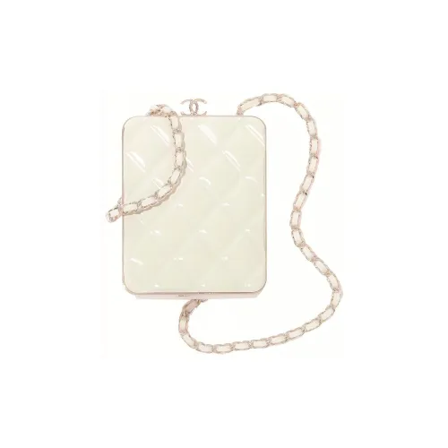 CHANEL 22c Early Spring Овчина Makeup Bag Сумка через плечо Женская Белая