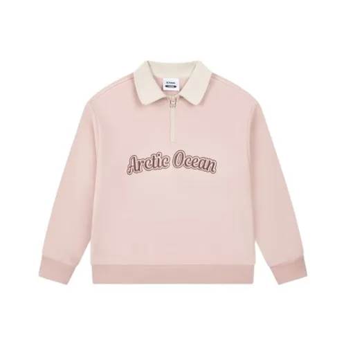 QIAODAN Yao Guang Розовые Детские Свитшоты