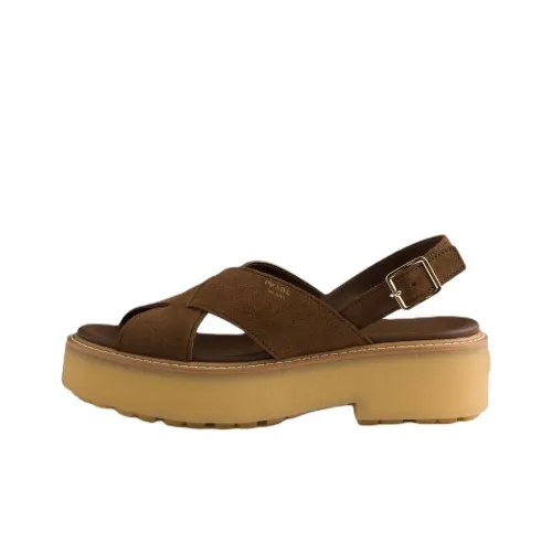 PRADA One Sandals Strap 5,5cm Women's Cocoa Brown