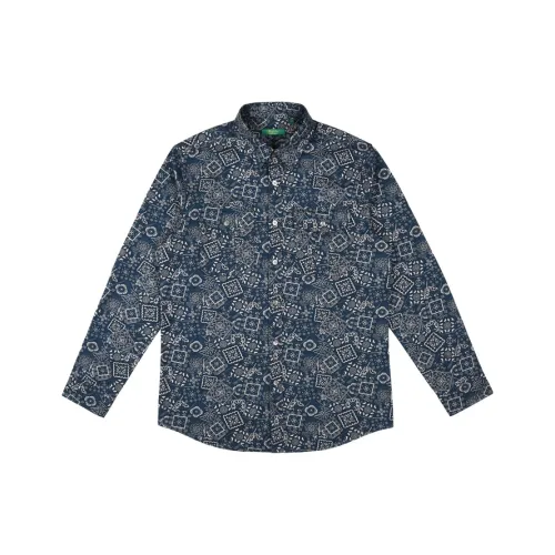 Raidy Boer Мужская рубашка с синим цветком