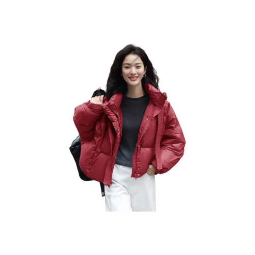 Dme Вишнево-красный Женский Пуховик