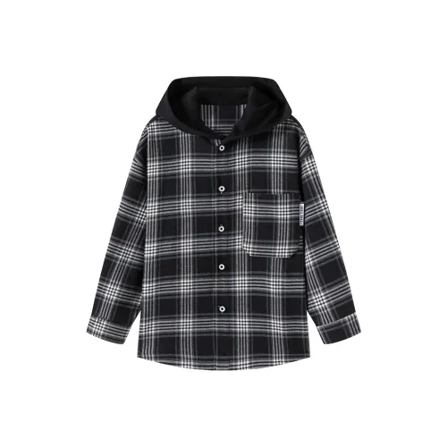 Baby elephant Ham Черно-белая клетка Kids Повседневные рубашки