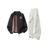 Янтарный Черный + Экрю Спортивные Брюки