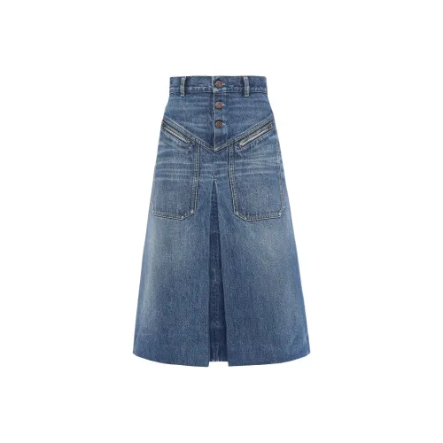 Chloe FW25 Denim Long Skirt Women's