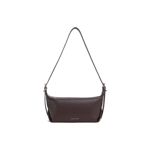 CHARLES KEITH ПУ (полиуретан) Подушка Сумка Сумка через плечо Маленькая Женская Черная Сливовая Фуксия