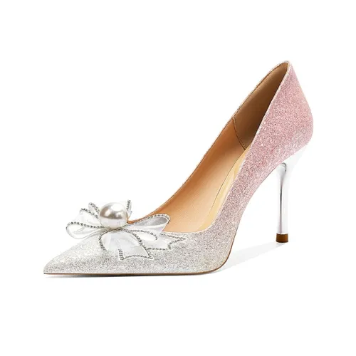 GROUNDZERO Узкий каблук Высокие каблуки 6 см Женские Розово-серебристый