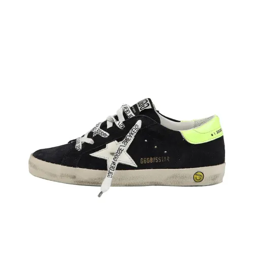 Golden Goose Супер Звезда Slip Resistant Abrasion Resistant Низкий Топ Kids Lifestyle Shoes Черный Подростки