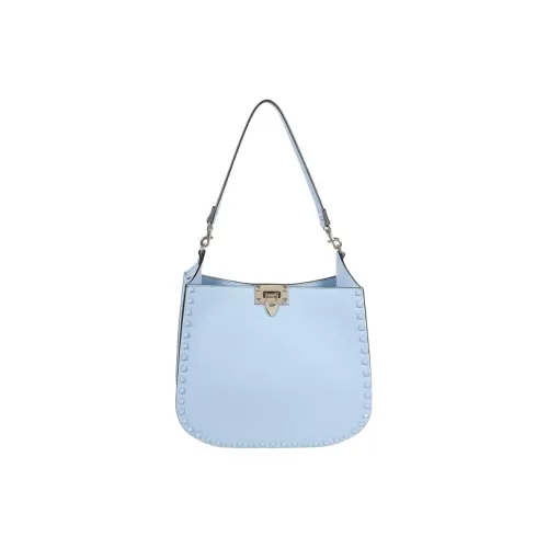 Valentino Garavani Сумка-хобо из телячьей кожи женская синяя