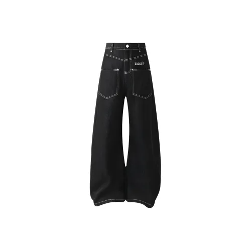 REMEFIT Оригинальный Черный Деним Унисекс Джинсы