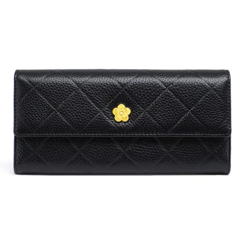 Crtnzo Kroez Коровья кожа Держатель для карт кошелек Стандартный Женский Черный