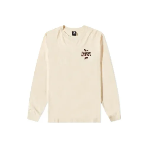 New Balance M 70s Run Graphic LS Экрю Мужская Футболка