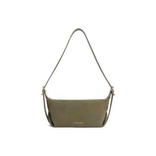 CHARLES KEITH Сумка из синтетической кожи подушка плечо маленькая женская Deep оливковый темно-оливковый мускатный орех бежевый мускатный орех бежевый