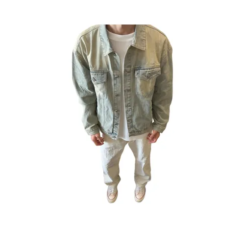 DAFK Желтый Грязь Мужские Джинсовые Куртки