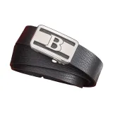 Серебряный B пряжка + морская текстура, нет зубцов, черный ремешок