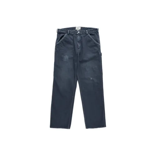 Bowwow FW25 REPAIRED Индиго PAINTER Брюки Джинсы Унисекс