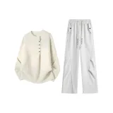 2251 Белый топ + 669 Бело-серые штаны Фотиния