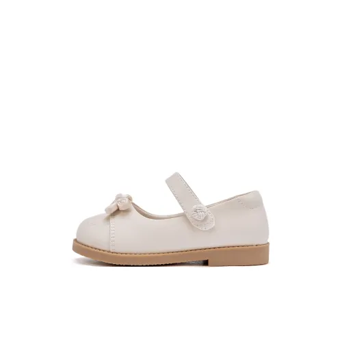 DAVE BELLA Устойчивые к истиранию противоскользящие кожаные туфли Кремовый Абрикос для детей