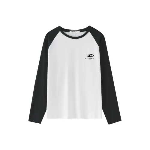 MIZIQI Реглан с длинным рукавом футболка женская