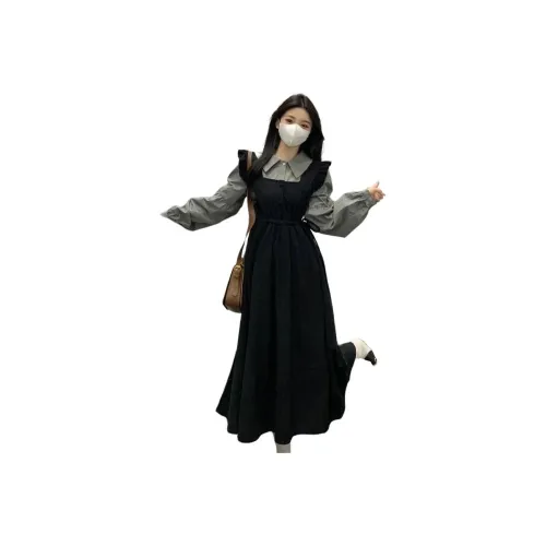 ЮЙЧЖАОЛИНЬ Длинное платье с длинными рукавами женское