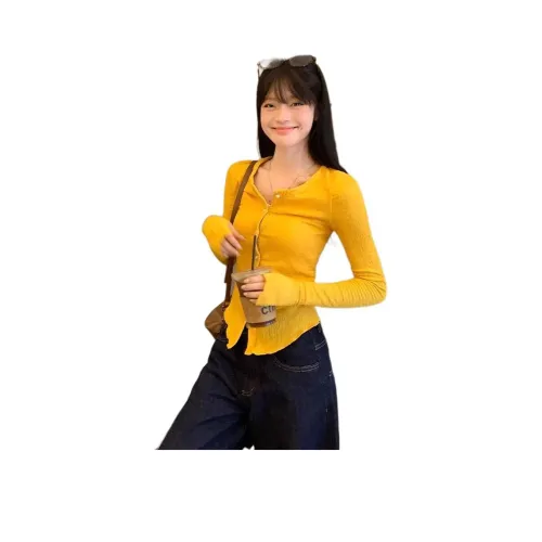 HKPXR Желтый Женский Трикотаж