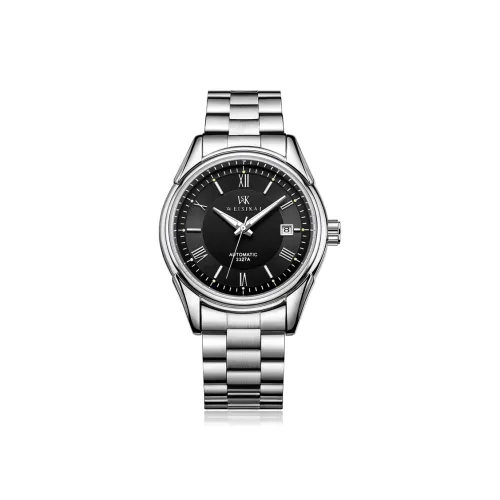 WSK Автоматический Механический Механизм Нержавеющая Сталь Ремешок Часы Мужские Многоцветный Циферблат Часов