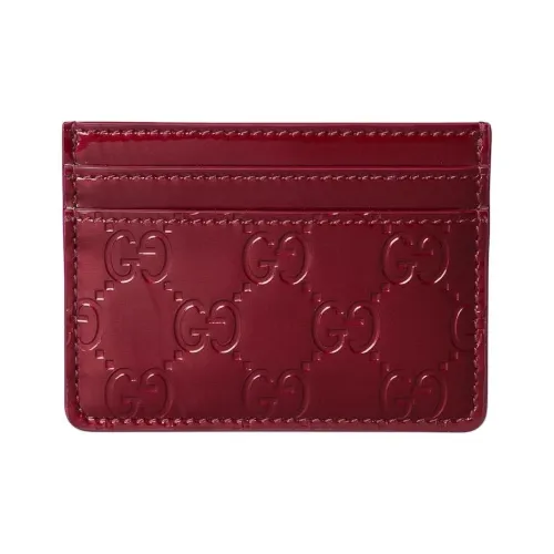GUCCI GG Emblem Кожа Держатель для карт Стандартный Женский Красный
