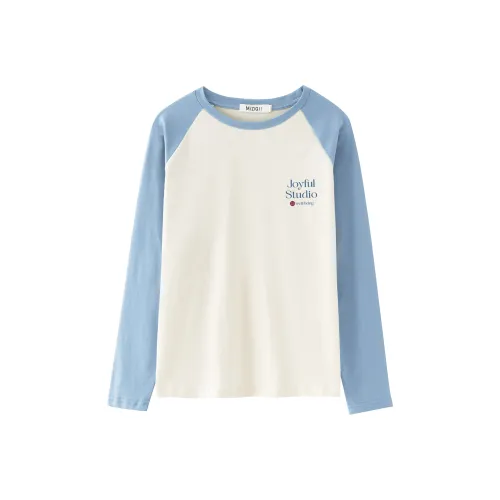 MIZIQI Реглан с длинным рукавом футболка женская