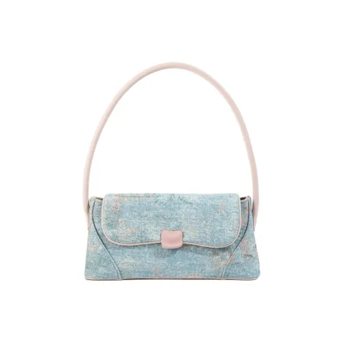 CAEISL KCIEL ПУ (полиуретан) Сумка через плечо Сумка Обычная Женская Синий и Белый Вышитый Розовый