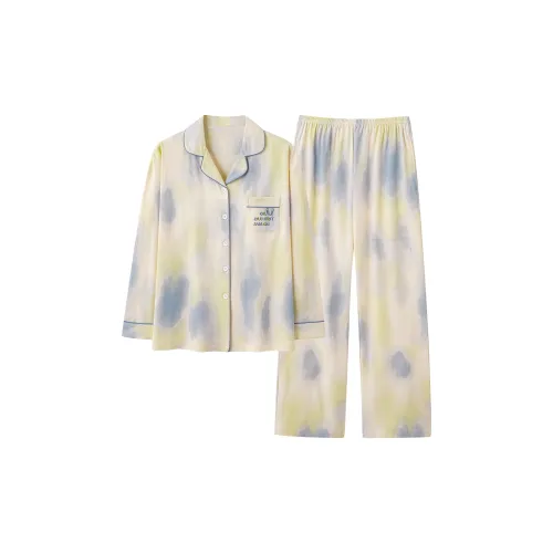 Shivs Абрикос Синий Женские Пижамные Комплекты
