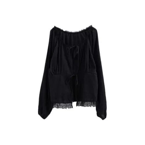 LOWEAR Pure Складной Кружевной Блюз Женский